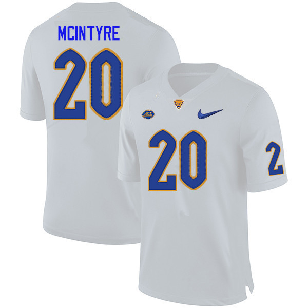 Men #20 Javon McIntyre Pitt Panthers College Football Jerseys Sale-White